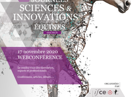 Poster for the IFCE online workshop series Journées Sciences &amp; innovations équines 2020