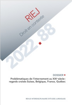 Couverture de la Revue interdisciplinaire d'études juridiques