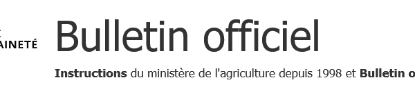 Logo du Bulletin officiel du Ministère de l'agriculture et de la souveraineté alimentaire