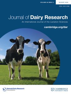 cover journal of dairy research august 2026